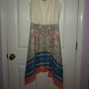 Dress with high low skirt